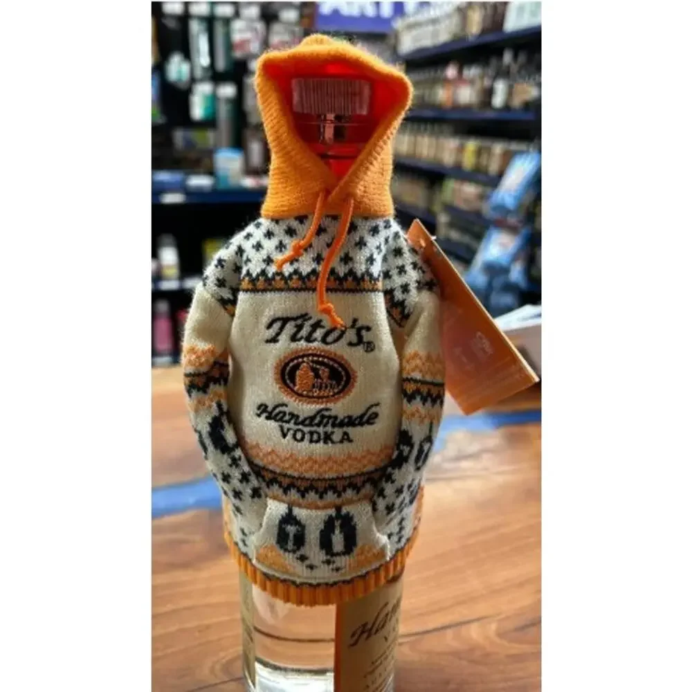 Tito's Handmade Vodka Knit Sweater Bottle Koozie 